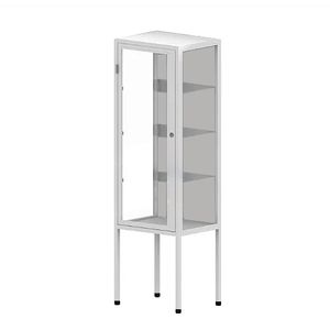 Armário vitrine 1 porta com laterais em vidro